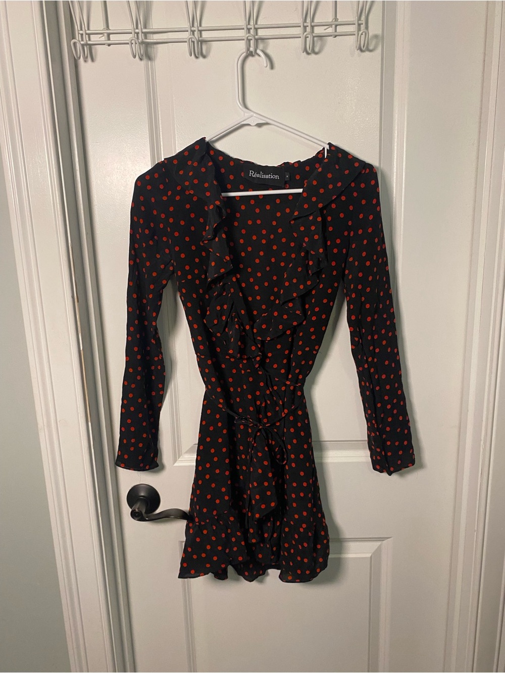 Realisation Par Black The Alexandra Mini Wrap Silk Dress